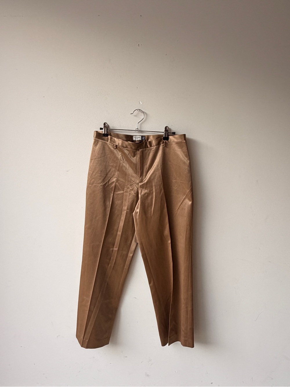 GAP Women Camel Khaki Straight-Leg Chinos